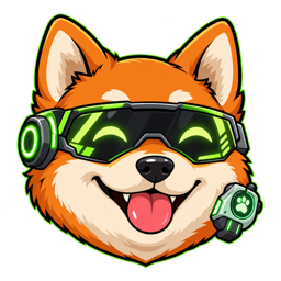 Artificial Shiba Baton mascot logo